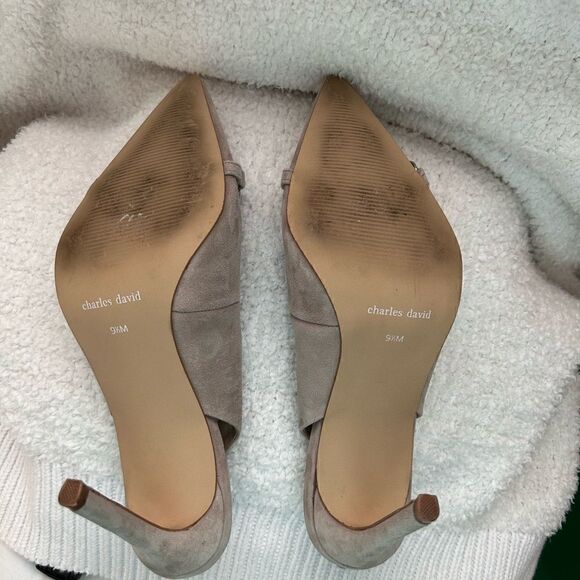 Charles David WOMEN'S REELING SLINGBACK PUMPS IN TRUFFLE size 9.5 - Picture 5 of 5
